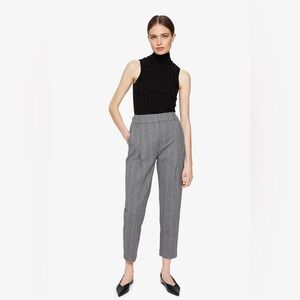 NWT Anine Bing gray herringbone Becky trousers